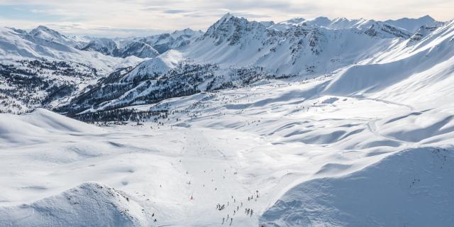 Domaine skiable de Vars et grandes étendues blanches