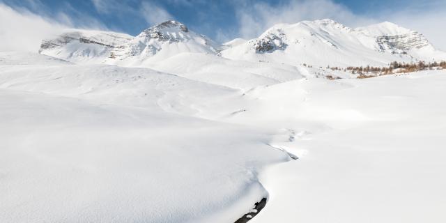 Somptueuses étendues blanches au Col de Vars