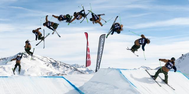 Ski freestyle sur le Park de l'Eyssina