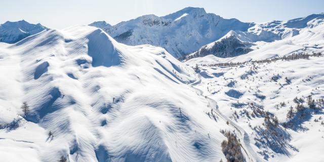 Superbe panorama enneigé au Col de Vars