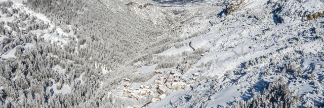 La vallée de Vars sous la neige