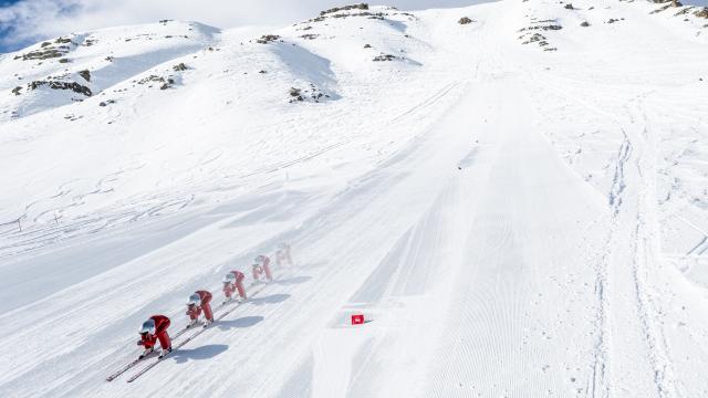 Simon Billy en run sur la piste de Chabrières