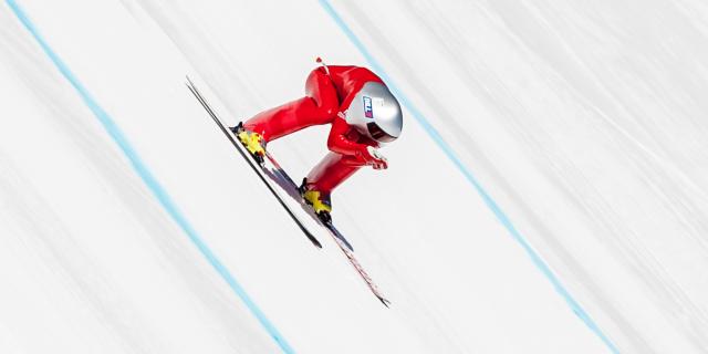 Simon billy sur la piste de Chabrières, la piste la plus rapide du monde