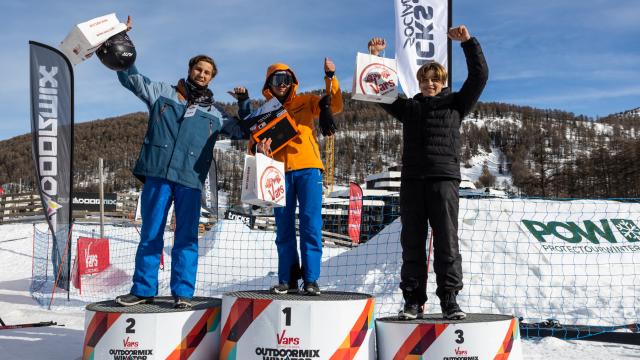 Outdoormix Winter Festival - podium kayak