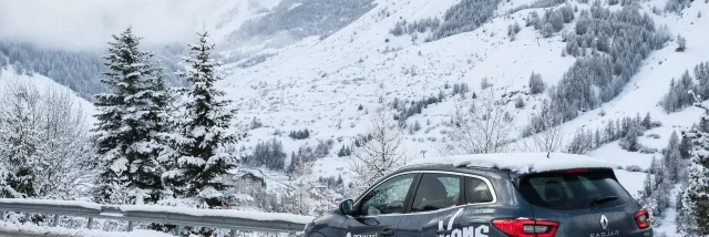 Le col de Vars en voiture l'hiver