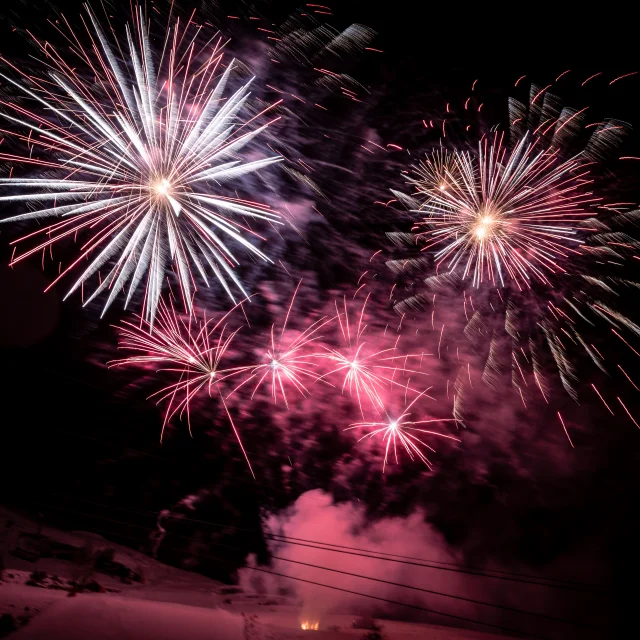 Feu d'artifice pour le réveillon de Noël