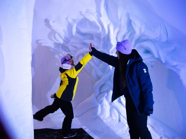 Grotte de glace sur le thème des vikings