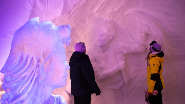 Grotte de glace sur le thème des vikings