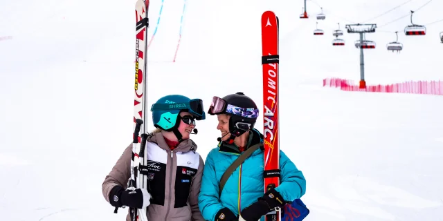 Andrea Ronde et Liss-Ann Pettersen au ski de vitesse