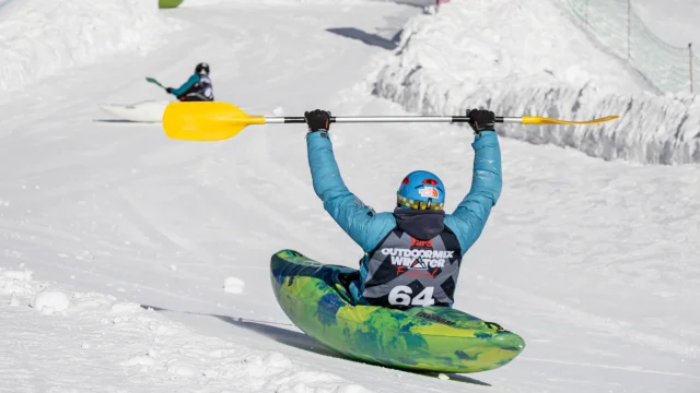 Snowkayak à l'Outdoormix Winter Festival