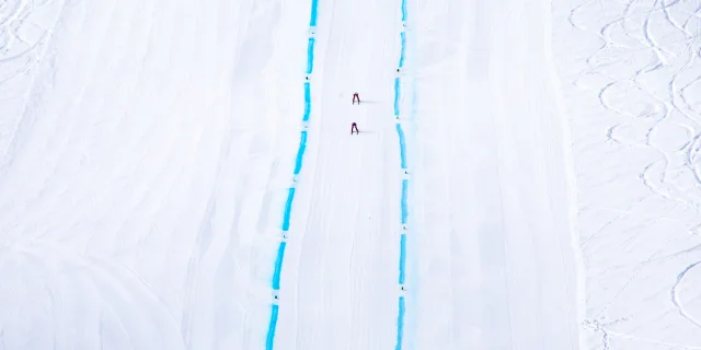 Ronde Andrea et Liss-Ann Pettersen à la coupe du monde de ski de vitesse