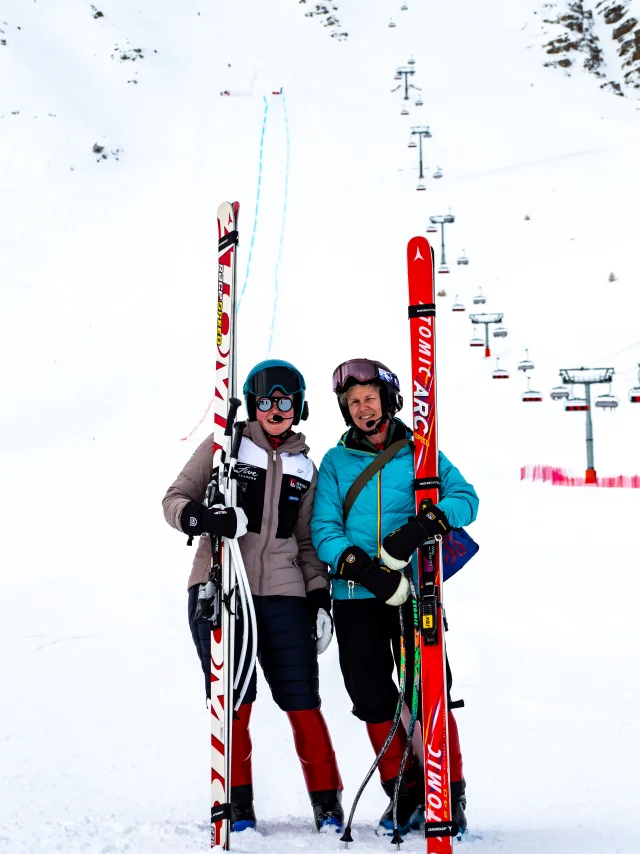 Ronde Andrea et Liss-Ann Pettersen à la coupe du monde de ski de vitesse